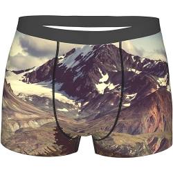 942 Boxershorts Herren Blick Auf Die Berge Alaskas Boxershorts Für Herren Schnelltrocknend Boxer Unterwäsche Täglich Classic Unterhosen, Für Familie, Ehemann, Freund, L von 942