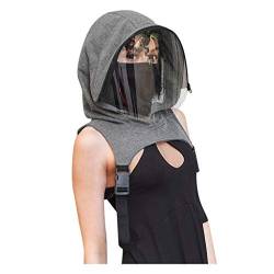 95 Gesichtsschild 360 ° Kopfschutz Visier Sicherheit Gesichtsschutz Face Cover mit Hut | Gesichtsschutz | Visier aus Kunststoff | Schutzschild | Mundschutz Augenschutz Gesichtsschutzschirm (Grau) von 95