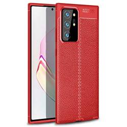 Handyhülle für Samsung Galaxy Note 20 Ultra 6,9 Zoll Hülle, Stoßfeste Schutzhülle, TPU-Leder Handytasche Flip Case Schutzhülle Hülle Case Cover Kompatibel für Samsung Galaxy Note 20 Ultra (Rot) von 95