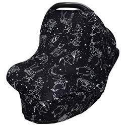 Autositzbezug Babys Multifunktions Stillschal Stretchy Abdeckung Auto Sitz Baldachin/Krankenpflege Abdeckung/Warenkorb Cover/Infinity Schal Geschenk Babyschalen oder als Stilltuch (C) von 95sCloud