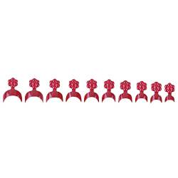 Falsche Nägel, 500 Stück 10 Verschiedene Größen Französisch Künstliche Fingernägel Gefälschte Nagelspitzen Kit False Nail Tips,French Style ABS Fake Nails für Nail Art Salon (Rot) von 95sCloud