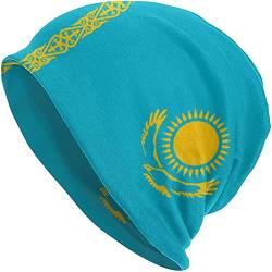 972 Beanie Mütze Kasachstan Flagge Sommermütze Komfortabel Long Beanie Für Damen Und Herren Elastisch Mütze Atmungsaktiv Kopfbedeckung, Für Frühling, Damen von 972