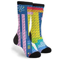 975 Crew-Socken 40Cm, Periodensystem Der Chemischen Elemente Sport Socken Luxuriöse Coole Socken Lustige Strümpfe Für Freundin, Geschenke, Schwester von 975