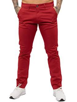 989Z? ENZO Herren Skinny Slim Fit Chinos Stretch Hose Pants, rot, 32W / 30L von 989Zé ENZO