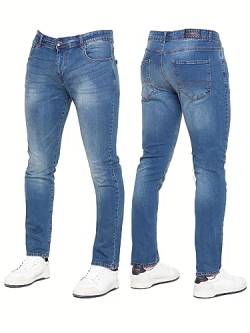 989Zé ENZO EZ325 Herren-Jeans, Stretch, Skinny-Fit, Denim-Hose, alle Taillengrößen, blau, 32 W / 32 L von 989Zé ENZO