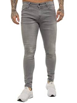 989Zé ENZO EZ326 Herren-Jeans, Sim-Fit, Stretch-Jeans, Denim-Hose, alle Taillengrößen, grau, Bundweite: 91 cm, beinlänge: 76 cm (36 W / 30 L) von 989Zé ENZO