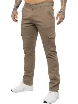 989Zé ENZO Herren Cargo Slim Fit Stretch Chino Jeanshose EZ410 BEIGE 30 von 989Zé ENZO