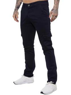 989Zé ENZO Herren Cargo Slim Fit Stretch Chino Jeanshose EZ410 BLAU 30 von 989Zé ENZO