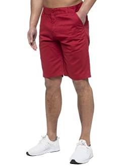 989Zé ENZO Herren-Chino-Shorts, Baumwolle, normale Passform, Sommer, lässig, elegante Halbhose, rot, 40W von 989Zé ENZO