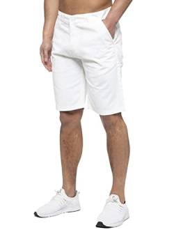 989Zé ENZO Herren-Chino-Shorts, Baumwolle, normale Passform, Sommer, lässig, elegante Halbhose, weiß, 34W von 989Zé ENZO