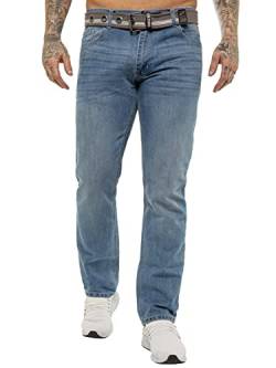 989Zé ENZO Herren-Jeans mit geradem Bein, normale Passform, Denim-Hose, hellblau, 38 W / 34 L von 989Zé ENZO