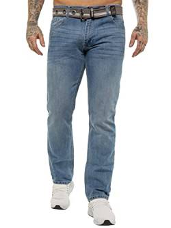 989Zé ENZO Herren-Jeans mit geradem Bein, normale Passform, Denim-Hose, hellblau, 42 W/34 L von 989Zé ENZO