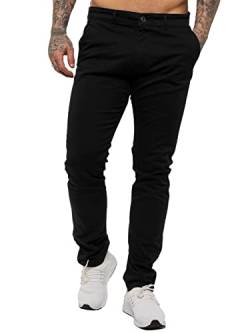 989Zé ENZO Herren Skinny Slim Fit Chinos Stretch Hose Pants, Schwarz , 48W x 30L von 989Zé ENZO