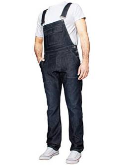 989Zé ENZO Latzhose für Herren, Jeansblau, Arbeitsmode, Latzhose, lässiger Overall, Jeans, Taillengrößen 30–50, dunkelblau, 38W x 32L von 989Zé ENZO