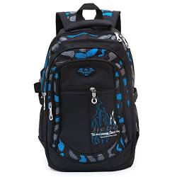 Kinder Schulrucksack für Jungen Schulrucksack Rucksack Jugendliche Schultasche Outdoor Freizeit Daypack (Blau) von A AM SeaBlue