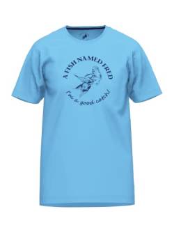 A FISH NAMED FRED Herren Rundhals T-Shirt Blau Größe 50 von A FISH NAMED FRED