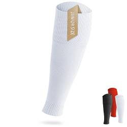 A R O C SPORTS Junior Kinder TUBE Socken | Unisex One-Size | UNBRANDED | in verschiedenen Farben | Sleeve/Stutzen für Fußball (Weiß) von A R O C SPORTS