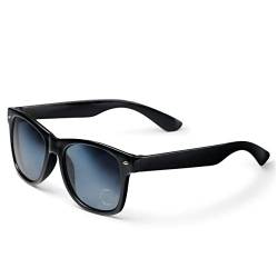 A-VISION Sonnenbrille mit Sehstärke -050 für Kurzsichtigkeit/Myopie/Distance I Polarisierte gläser mit UV Schutz I Schwarze unisex brille vintage look I ** Dies sind keine Lesebrille ** von A-VISION