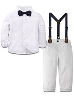 mintgreen Baby Anzug Junge, Kleinkind Taufe Hochzeit Outfits Kleidungsset, Weiß Grau, 12-18 Monate von A&J DESIGN