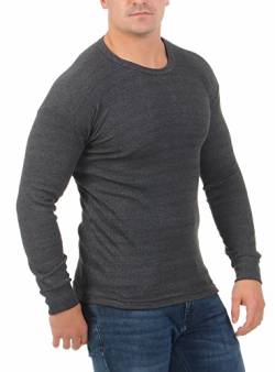 A&LE Fashion Herren Thermo-Unterhemd Langarm Innenfleece für den Winter warm Arbeitsbekleidung angeraut 4035 (7/XL, Anthrazit) von A&LE Fashion