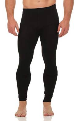 A&LE Fashion Herren Thermo Unterhose Leggings Pants mit Innenfleece warme Unterwäsche CL 2020 (S/M, Black / 1 Stück) von A&LE Fashion