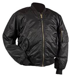 US Style Pilotenjacke MA1 Piloten-Blouson Bomberjacke XXS-5XL Übergrößen (XL, Schwarz) von A. Blöchel