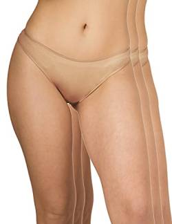 A.A UNDERWEAR - Unterhosen Damen - Baumwolle & Modal - Bikini Panty mit Niedriger Taille - 3er Pack - Low Cut Slips - Bequeme Unterwäsche Frauen (Dunkelbeige, L) von A.A UNDERWEAR