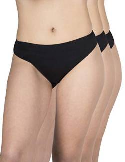 A.A UNDERWEAR - Unterhosen Damen - Hipster Tai Panties mit Hoher Taille- 3er Pack - Baumwolle & Modal - Bequeme Unterwäsche Frauen (Schwarz, 4XL) von A.A UNDERWEAR