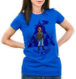 A.N.T. Breath Link Blue Damen T-Shirt Hyrule Gamer, Farbe:Blau, Größe:XL von A.N.T. Another Nerd T-Shirt