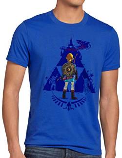 A.N.T. Breath Link Blue Herren T-Shirt Hyrule Gamer, Größe:M, Farbe:Blau von A.N.T. Another Nerd T-Shirt