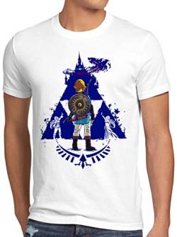 A.N.T. Breath Link Blue Herren T-Shirt Hyrule Gamer, Größe:XL, Farbe:Weiß von A.N.T. Another Nerd T-Shirt