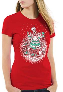 A.N.T. Crossing Tree Christmas Sweater Damen T-Shirt Ugly Pulli Weihnachtspullover, Farbe:Rot, Größe:XXL von A.N.T. Another Nerd T-Shirt
