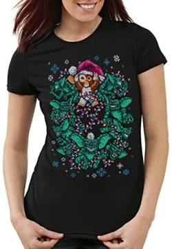 A.N.T. Gizmo Damen T-Shirt Gremlins Xmas Weihnachten Weihnachtspullover Pulli Ugly Sweater Strick, Größe:L von A.N.T. Another Nerd T-Shirt