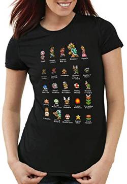 A.N.T. Mario Stars Damen T-Shirt NES SNES Gamer, Größe:L von A.N.T. Another Nerd T-Shirt