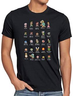 A.N.T. Mario Stars Herren T-Shirt NES SNES Gamer, Größe:4XL von A.N.T. Another Nerd T-Shirt