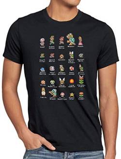 A.N.T. Mario Stars Herren T-Shirt NES SNES Gamer, Größe:5XL von A.N.T. Another Nerd T-Shirt