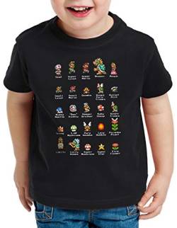 A.N.T. Mario Stars T-Shirt für Kinder NES SNES Gamer, Größe:128 von A.N.T. Another Nerd T-Shirt