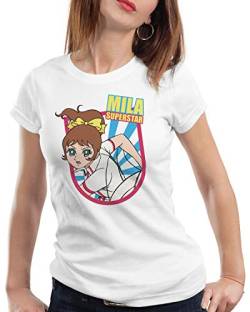 A.N.T. Mila Volleyball Damen T-Shirt Anime Manga Team Japan, Farbe:Weiß, Größe:L von A.N.T. Another Nerd T-Shirt
