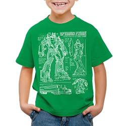 A.N.T. Optimus Prime T-Shirt für Kinder Blaupause Autobot, Farbe:Grün, Größe:140 von A.N.T. Another Nerd T-Shirt