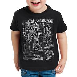 A.N.T. Optimus Prime T-Shirt für Kinder Blaupause Autobot, Farbe:Schwarz, Größe:164 von A.N.T. Another Nerd T-Shirt