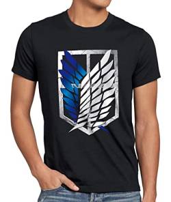 A.N.T. Titan Aufklärungstruppe Wappen AOT Herren T-Shirt on Attack, Größe:XXL von A.N.T. Another Nerd T-Shirt