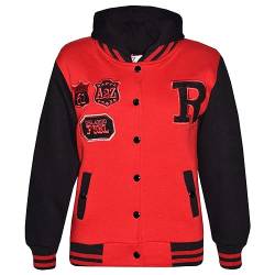 A2Z 4 Kids® Jungen Mädchen Mode Fox NYC Baseball Mit Kapuze Jacke - B.B Fox Red & Black 7-8 von A2Z 4 Kids