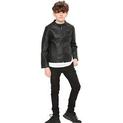 A2Z 4 Kids® Motorrad Biker Jacke PU Leder - Jacket JK32 Black 7-8 von A2Z 4 Kids