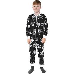 A2Z 4 Kids Baumwolle Onesie Für Kinder Strampelanzug Pyjama - Cotton Onesie 162 Black 11-12 von A2Z 4 Kids