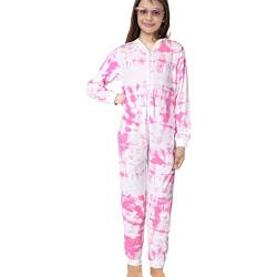A2Z 4 Kids Baumwolle Onesie Für Kinder Strampelanzug Pyjama - Cotton Onesie 250 Tie Dye Pink 13 von A2Z 4 Kids