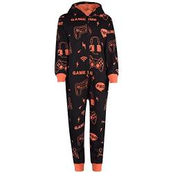 A2Z 4 Kids Baumwolle Strampelanzug Für Kinder Strampelanzug Pyjama - Cotton Onesie 182 Game Time Black._11-12 von A2Z 4 Kids