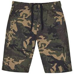 A2Z 4 Kids Jungen 100% Baumwolle Kurze Hose Kompfort Strecken Hosen Trendig - Shorts S07 Camo Green 7-8 von A2Z 4 Kids