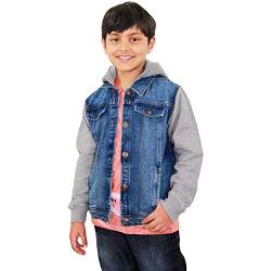 A2Z 4 Kids Kinder Jungen Denim Jacken Designer Vlies - Boys Denim Jacket JK15 Dark Blue 5-6 von A2Z 4 Kids