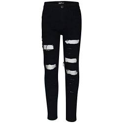 A2Z 4 Kids Kinder Jungen Dünn Jeans Designer Denim Ripped Mode Biker - Jeans JN57 Jet Black 9-10 von A2Z 4 Kids