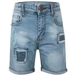 A2Z 4 Kids Kinder Jungen Mädchen Kurze Hose Designer Hellblau Denim - Boys Denim Short Ripped Light Blue_7-8 von A2Z 4 Kids